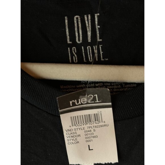 LGBTQ+ Hunny Im Gay Love Is Love Black T-Shirt Size L By Rue21 - Picture 6 of 6